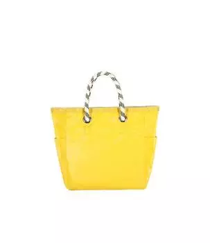Средняя двухсторонняя сумка-тоут LeSportsac, цвет lemon/pearl shine