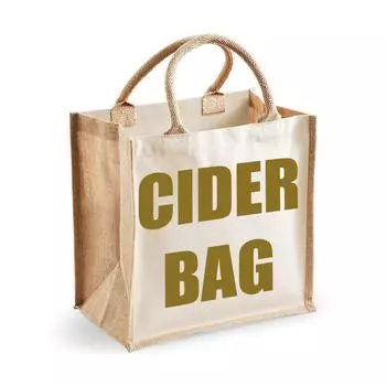 Средняя джутовая сумка Сумка для сидра Натуральная сумка с золотым текстом New Mum 60 SECOND MAKEOVER, золото