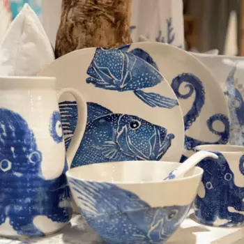 Средняя керамическая тарелка ручной работы - Saint Peter Marinette Saint-Tropez, цвет Ceramica