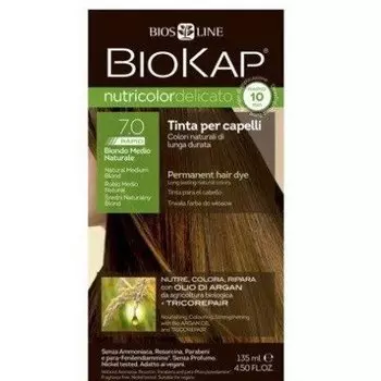 Средняя концентрация 7,0. Нат.блондинка Biokap, Nutricolor Delicato Rapid