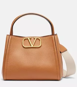 Средняя кожаная сумка Alltime Valentino Garavani, Almond Beige/Sabbia