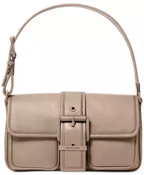 Средняя кожаная сумка через плечо Colby Michael Kors, коричневый/бежевый