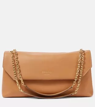 Средняя кожаная сумка через плечо Prada, Caramel
