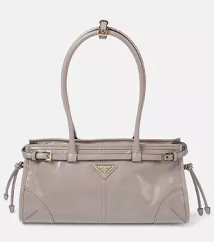 Средняя кожаная сумка через плечо Prada, Peltro N