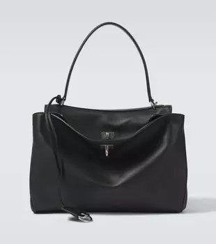 Средняя кожаная сумка через плечо Rodeo Balenciaga, черный