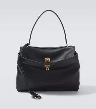 Средняя кожаная сумка Rodeo Balenciaga, черный
