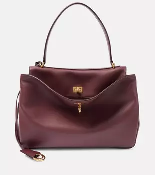 Средняя кожаная сумка Rodeo Balenciaga, Dark Burgundy