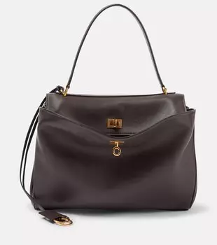 Средняя кожаная сумка Rodeo Balenciaga, Espresso