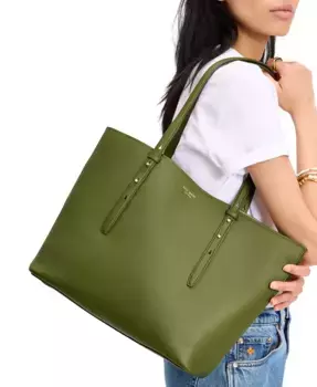 Средняя кожаная сумка-тоут Do It All kate spade new york, зеленый