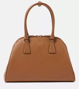 Средняя кожаная сумка-тоут Prada, Caramel