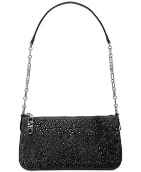 Средняя кожаная сумочка на цепочке Michael Kors, цвет Black