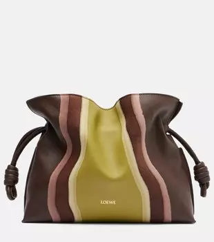 Средняя наплечная сумка Flamenco Landscape Loewe, Chocolate/Light Moss