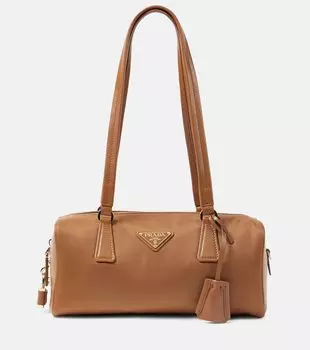 Средняя наплечная сумка из Re-Nylon и кожи Prada, Brandy