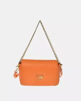 Средняя оранжевая сумка через плечо с клапаном Love Moschino, оранжевый