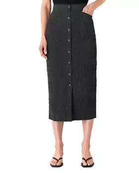 Средняя плиссированная юбка Sienna Whistles, черный