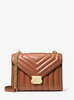 Средняя стеганая сумка через плечо Whitney Michael Kors, коричневый