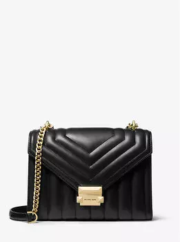 Средняя стеганая сумка через плечо Whitney Michael Kors, черный