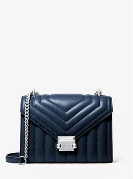 Средняя стеганая сумка через плечо Whitney Michael Kors, синий
