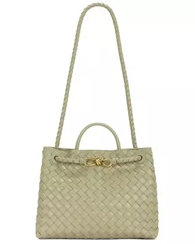 Средняя сумка Andiamo Bottega Veneta, цвет Travertine & Muse Brass