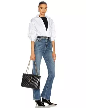 Средняя сумка-цепочка Loulou Saint Laurent, цвет Noir