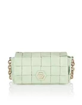 Средняя сумка через плечо Hexagon Philipp Plein, цвет Turquoise