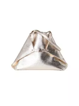 Средняя сумка через плечо из металлизированной кожи Ai Akris