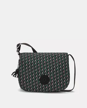 Средняя сумка через плечо из разноцветных переработанных материалов с клапаном Kipling, мультиколор