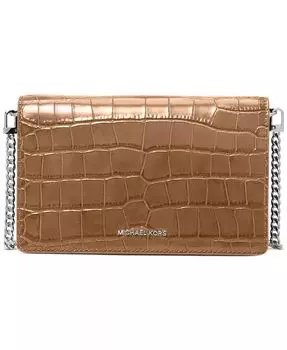 Средняя сумка через плечо с цепочкой и клапаном Jet Set Michael Kors, коричневый