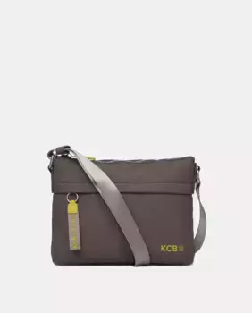 Средняя сумка через плечо с карманами Kcb, серо-коричневый