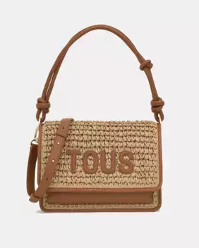 Средняя сумка через плечо с застежкой и клапаном Tous, коричневый