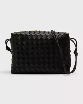 Средняя сумка для фотоаппарата с петлей Bottega Veneta, цвет Black/Gold