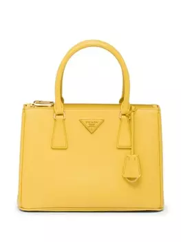 Средняя сумка из кожи Prada Galleria Saffiano, желтый