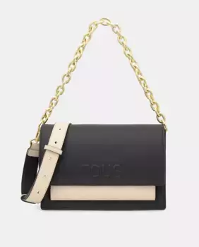 Средняя сумка-кроссбоди с магнитной кнопкой и клапаном Tous, черный