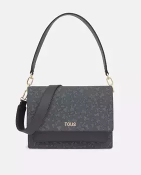 Средняя сумка-кроссбоди с застежкой-клапаном и кнопкой Tous, темно-серый