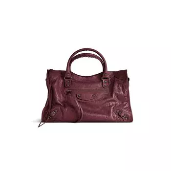 Средняя сумка Le City BALENCIAGA, темно-бордовый