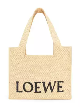 Средняя сумка LOEWE Font Tote из рафии, нейтральный