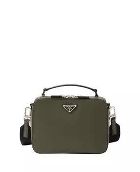 Средняя сумка Prada Brique из кожи Saffiano Prada, зеленый