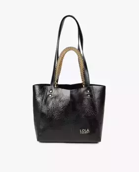 Средняя сумка с эффектом металлической кожи Lola Casademunt, чёрный