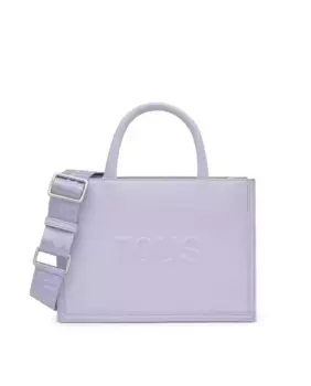 Средняя сумка с застежкой-молнией и двойной ручкой Tous, сиреневый
