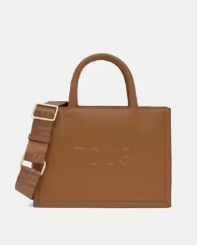 Средняя сумка с застежкой-молнией и двойной ручкой Tous, коричневый