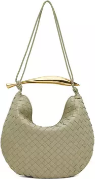 Средняя сумка сардин цвета хаки Bottega Veneta