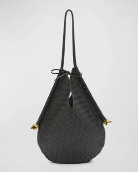 Средняя сумка Солнцестояния Bottega Veneta, цвет Dark Green Brass