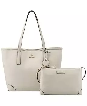 Средняя сумка-тоут 2 в 1 Delaine Nine West, слоновая кость/кремовый