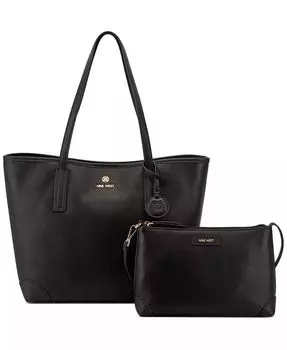 Средняя сумка-тоут 2 в 1 Delaine Nine West, черный