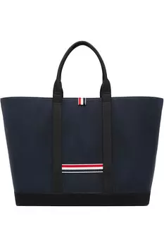 Средняя сумка-тоут с затягивающимися шнурками Thom Browne, синий