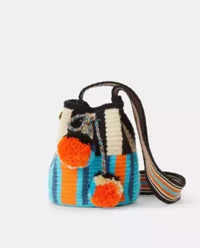 Средняя сумка Wayuu Medellin La Mansa, бирюзовый