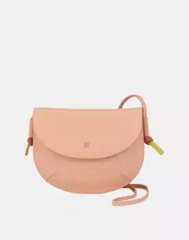 Средняя женская кожаная сумка через плечо с клапаном Dudu, розовый