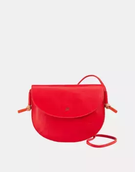 Средняя женская кожаная сумка через плечо с клапаном Dudu, красный