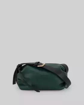 Средняя женская сумка через плечо из натуральной кожи Adolfo Dominguez, темно-зеленый