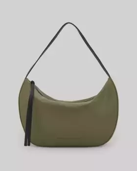 Средняя женская сумка через плечо из натуральной кожи Adolfo Dominguez, цвет Kaki